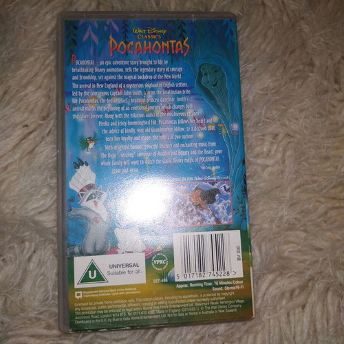 Pocahontas VHS used 1995 in English