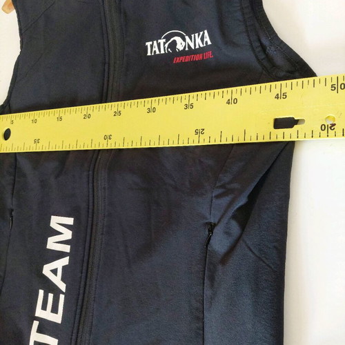 Tatonka team softshell vest hooded size M like new, black