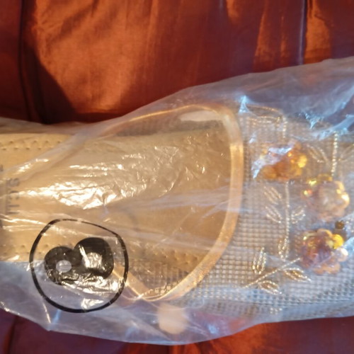 Slippers new, gold color