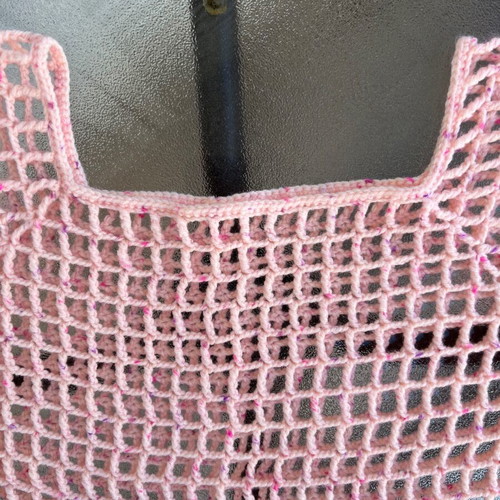 Crochet long-sleeve top like new, pink, size M