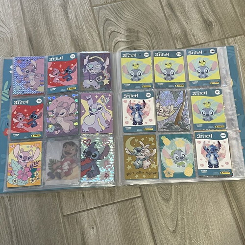 Stitch Panini album like new with 78 cards and 2 collectibles