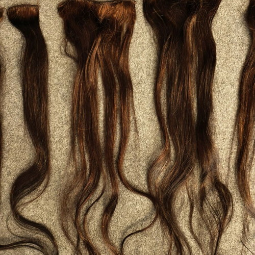 Hair Wefts 100% Natural Medium Dark Brown 18 Inches 10 Pieces 100 Grams New