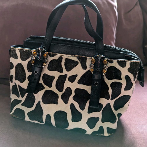 Pony Skin Karen Millen small handbag used with animal print