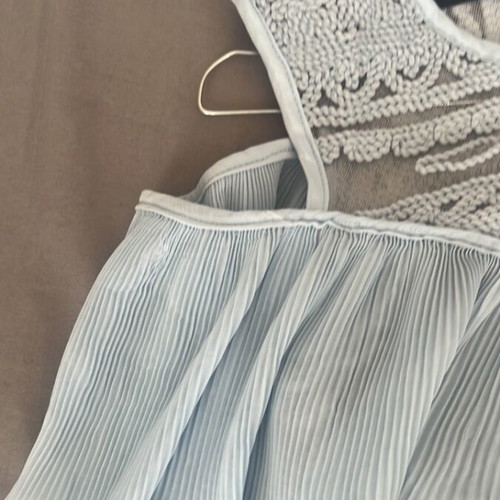 HMM Hanging Mumu baby blue playsuit with ruffles, like new