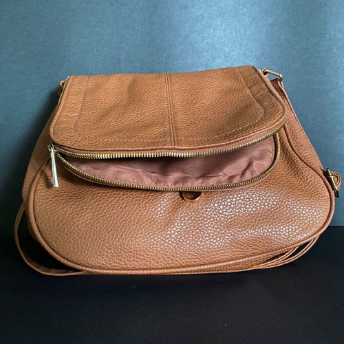 Avon shoulder bag light brown faux leather new