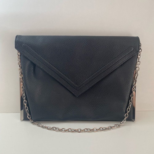 Atmosphere shoulder bag black with silver details used
