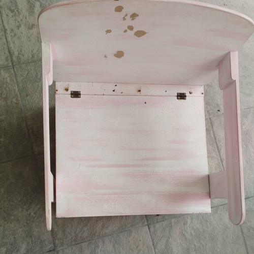 Wooden children's chair with storage used
