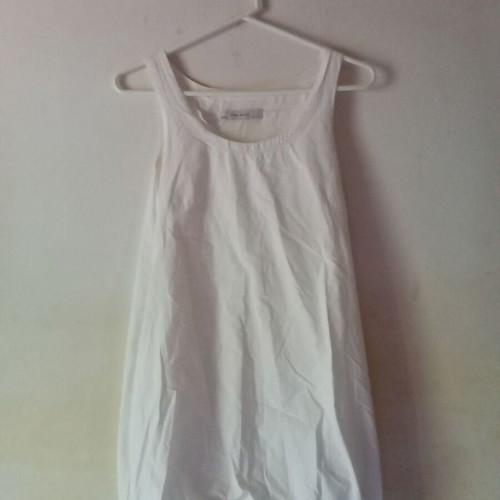 Summer mini dress Zara used, white, size XS