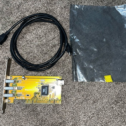 Fire Wire IEEE 1394 card used with connection cable