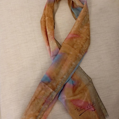 French scarf like new, multicolored
