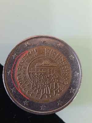2 Euro Germany 2015 commemorative coin like new with minting errors
