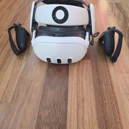 Meta Quest 3 128GB VR headset with BOBOVR S3 Pro and AMVR grips