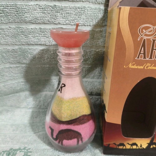 Handmade Sand Art Bottle 13cm New from Qatar