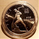  ΝΕΑ ΜΕΙΩΜΕΝΗ ΤΙΜΗ! Τρία 5 Dollars Νομίσματα (1945-1995 United Nations) PEACE - Republic Of Marshall Islands