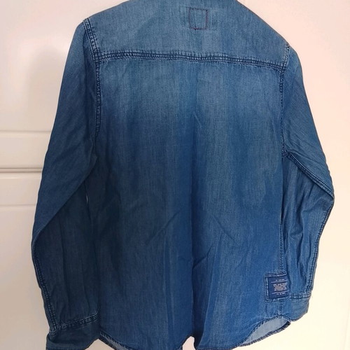 Zara kids' long-sleeve denim shirt like new, dark blue