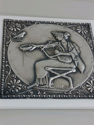 God Apollo wall collectible silver plaque 999/1000 new