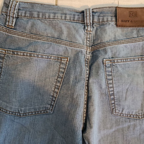 Navy & Green men's jeans used, pack of 3, blue shades, size M