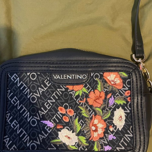 Valentino by Mario Valentino Floral Crossbody Bag like new, black