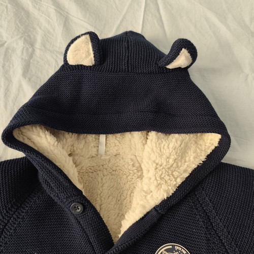 Boys' 12M knit jacket with sherpa lining and pants set