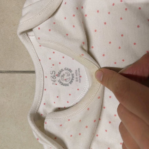 Baby bodysuit shirt used for 6-9 months with fruit stain