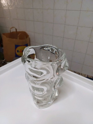 Costa Boda vase used heavy crystal