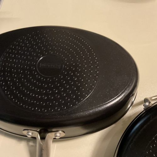 Nonstick frying pan and grill pan set like new, granite coating