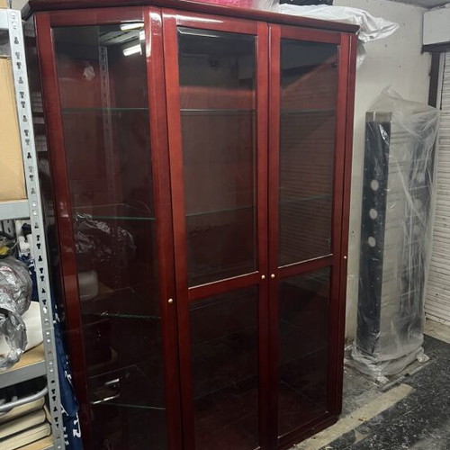 Display cabinet used, rosewood, 1.93m height, 1.50m width