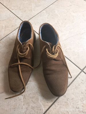 Bugatti shoes used, brown, size 43, derby style