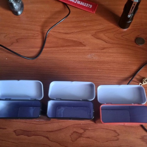 Metal playing card boxes like new, set of 3
