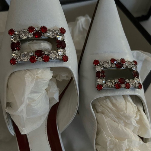 Vintage Andrea Lattanzi leather pumps white and red size 41 like new