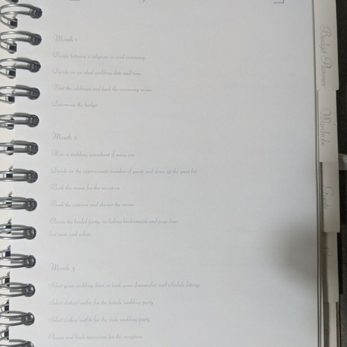 Wedding Planner Book new, detailed American style
