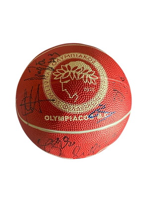 Olympiacos basketball signed ball from 2022-2023 season new