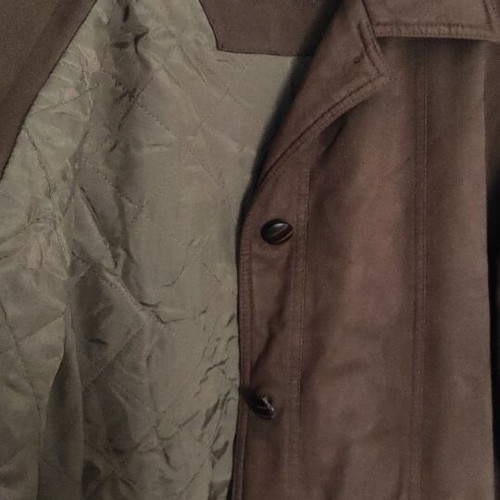 Vintage Panofori suede jacket with studs, like new, brown, XL