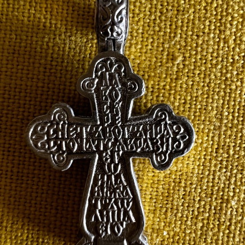 Handmade silver reliquary cross 925 new