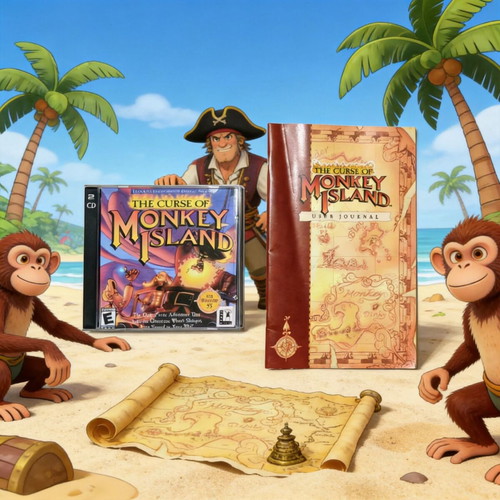 The Curse of the Monkey Island PC game used, adventure