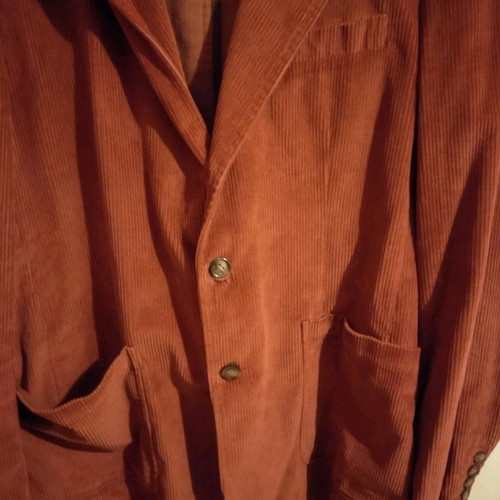 Tommy Hilfiger corduroy jacket used, men's size M, brick color