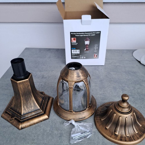Outdoor lantern light fixture new, set of 3 pieces