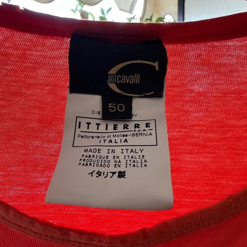 Just Cavalli men's short sleeve t-shirt used orange size L