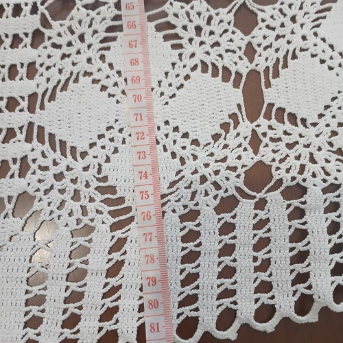 Handmade Crochet Tablecloth 82x82 cm, Vintage Family Heirloom