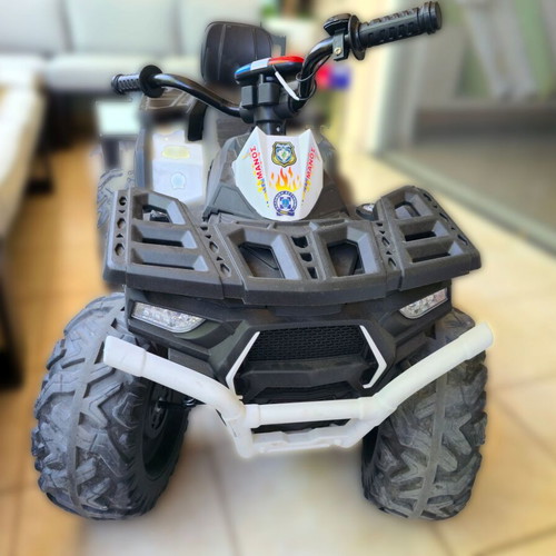 Electric 24V Kids Quad Bike with Greek Police Stickers