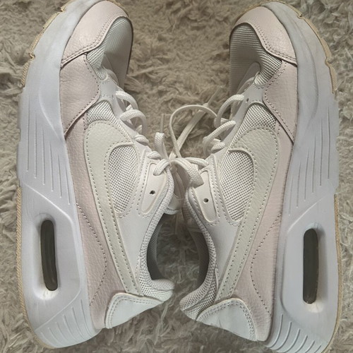 Nike Air sports shoes used, white with pink details