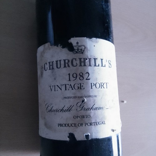 Churchill's 1982 Vintage Port Wine used, collectible
