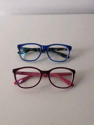 Carrera eyeglass frames for girls pack of 2 like new, blue and pink