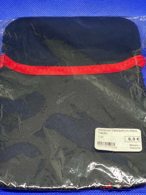 Neopren υφασμάτινη θήκη tablet 7.0" μαύρο-κόκκινο σφραγισμένη