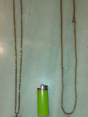 Necklaces with pendants like new, orange and gold colors
