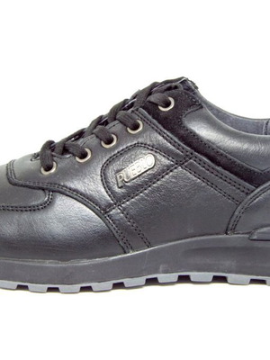 Δερμάτινο αντρικό παπούτσι περιπάτου μαύρο καινούργιο, PUEBLO