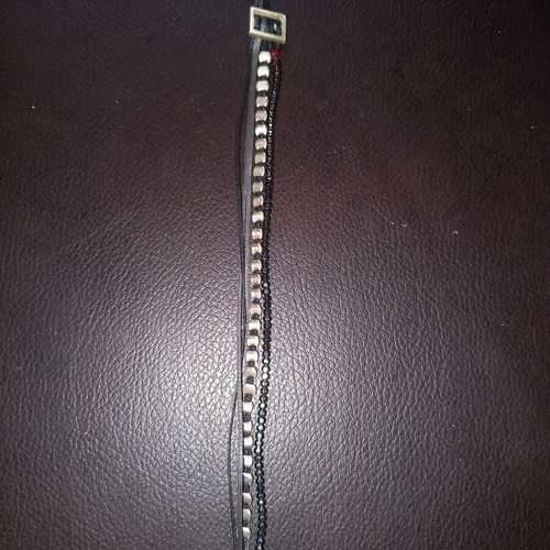 Silver bracelet with 925 elements, 17 cm, new, black
