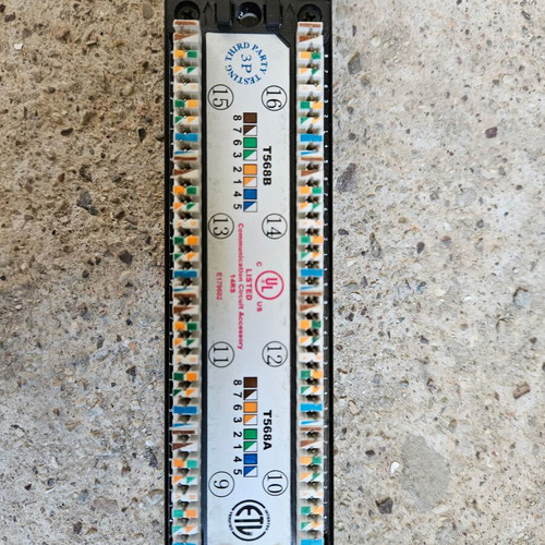 Patch Panel Cat.5e 16 Ports Used, Black