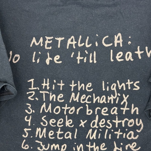 Metallica official t-shirt no life ‘till leather size S used black