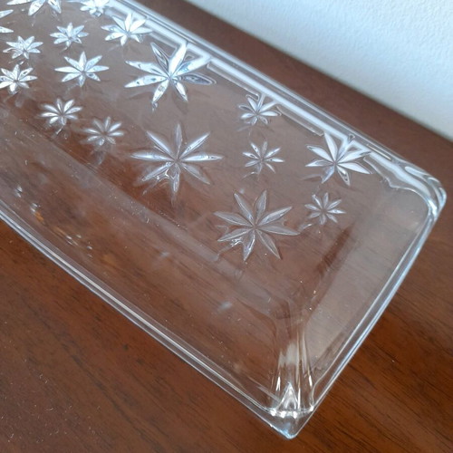 Rectangular glass serving platter for dessert like new